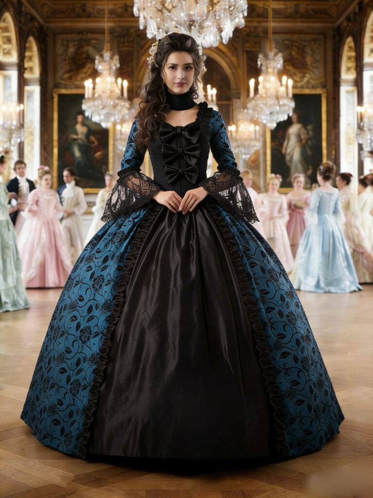 Women’s Rococo Ball Gown Printing Dresses